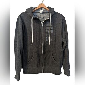 MEAN GIRLS Broadway Musical Movie Hooded front Zip Sweatshirt Hoodie Medium Gray